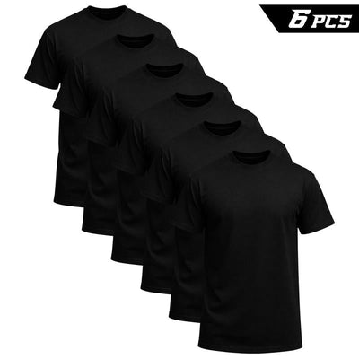 12-Pack Men's Black Crew Neck T-Shirt