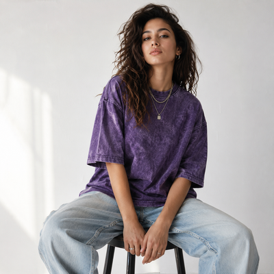 Unisex Oversized 4-Pack  Acid Washed Shirts
