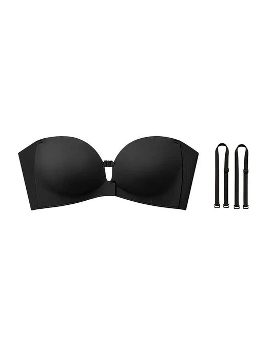 Strapless Front Closure Push Up Bra