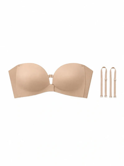 Strapless Front Closure Push Up Bra