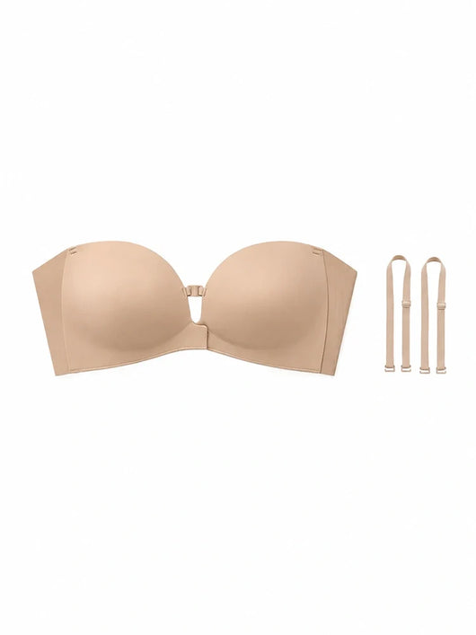 Strapless Front Closure Push Up Bra