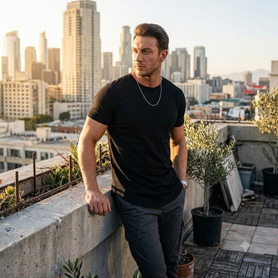 Men's Longline Crew Neck T-Shirt 3-Pack