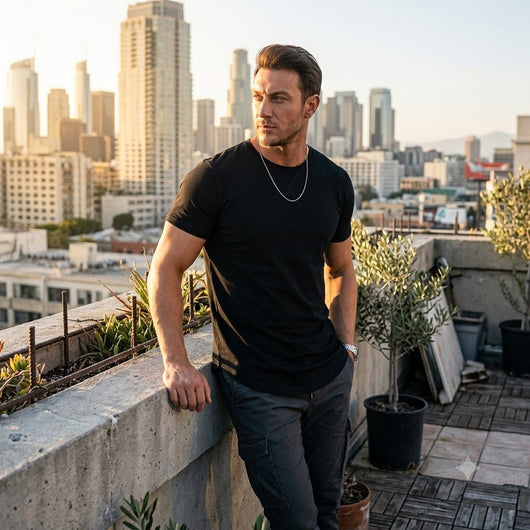 Men's Longline Crew Neck T-Shirt 3-Pack