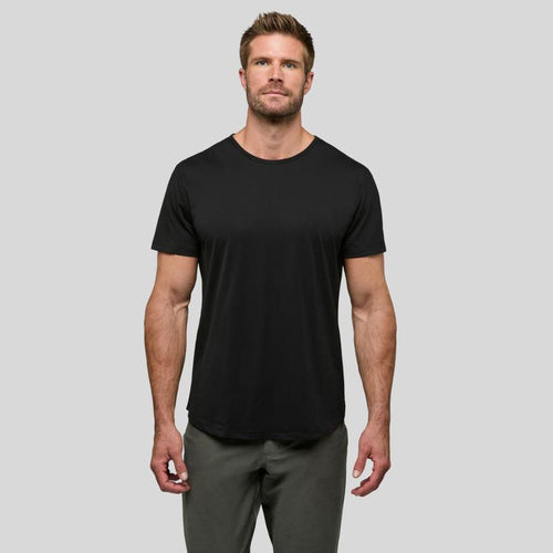 Curve Hem Fitted Crew Neck Tee