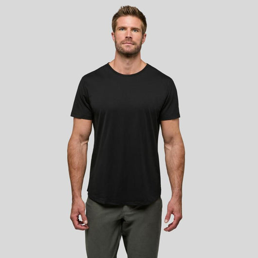 Curve Hem Fitted Crew Neck Tee