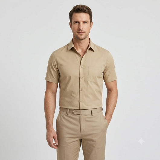 Men's Stretch Short Sleeve Dress Shirt