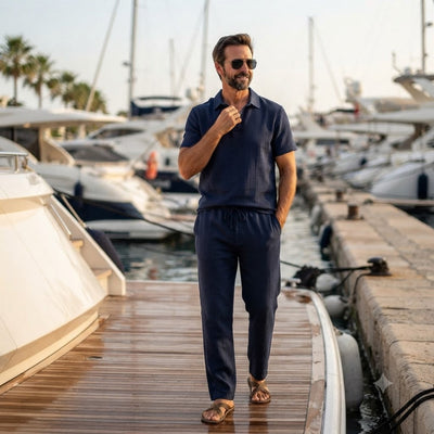 Men’s Linen Beach Two Piece Set