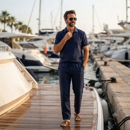 Men’s Linen Beach Two Piece Set