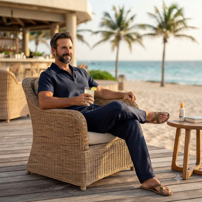 Men’s Linen Beach Two Piece Set
