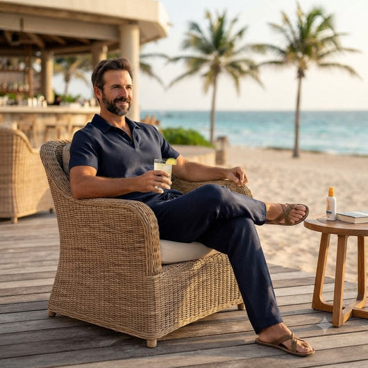 Men’s Linen Beach Two Piece Set