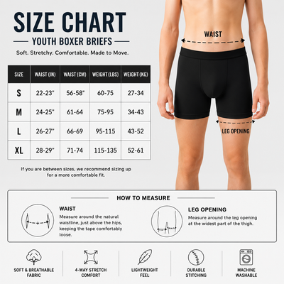 Youth Boys Boxer Brief 6 Packs