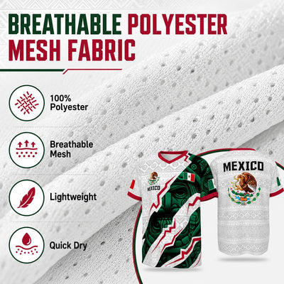 Mexico Aztec V-Neck Soccer Jersey