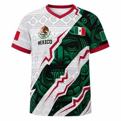 Mexico Aztec V-Neck Soccer Jersey
