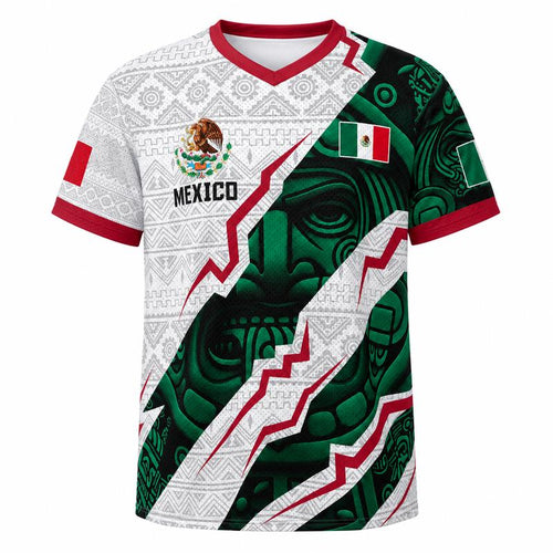 Mexico Aztec V-Neck Soccer Jersey