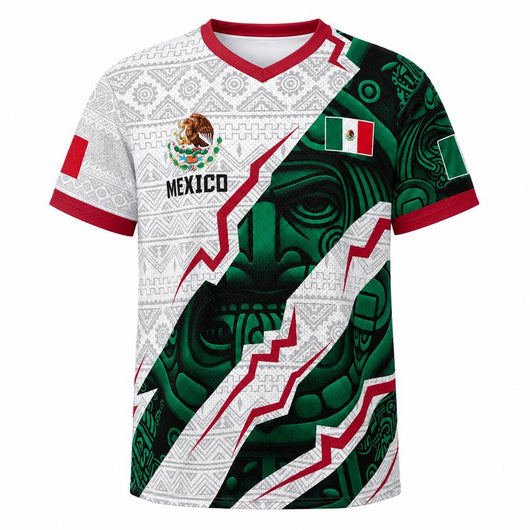 Mexico Aztec V-Neck Soccer Jersey