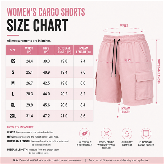 4-Pack Women's Cargo Shorts
