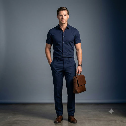 Men's Stretch Short Sleeve Dress Shirt