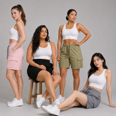 4-Pack Women's Cargo Shorts