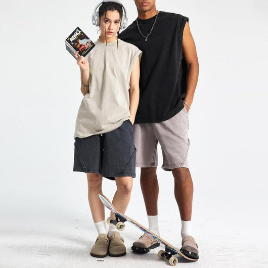 Unisex Acid Wash Tank Tops