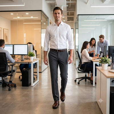 3-Pack Mens Flex Stretch Slim Fit Dress Pants