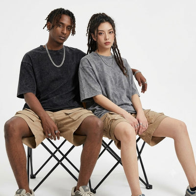 Unisex Oversized 4-Pack  Acid Washed Shirts