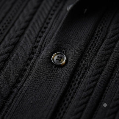 Men's Knitted Button Down Shirt