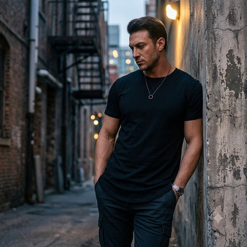 Men's Longline Crew Neck T-Shirt 3-Pack