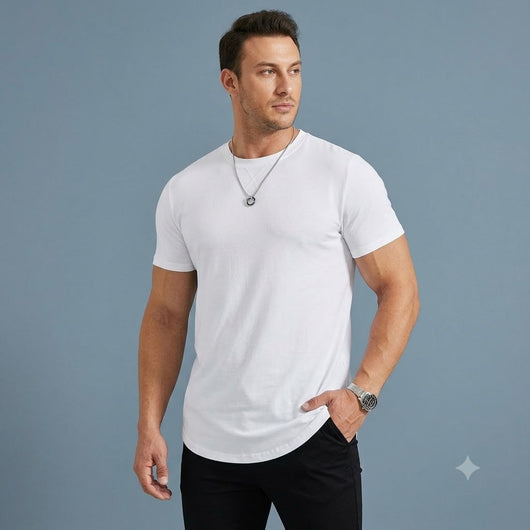 Men's Longline Crew Neck T-Shirt 3-Pack