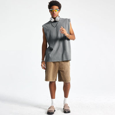 Unisex Acid Wash Tank Tops