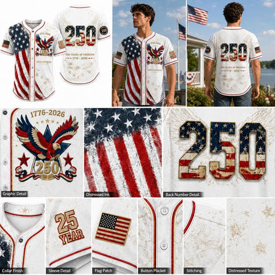 America 250th Anniversary Baseball Jersey