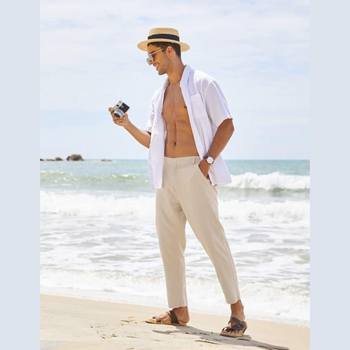 Men's Casual Cotton Linen Pants