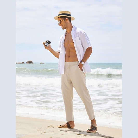 Men's Casual Cotton Linen Pants