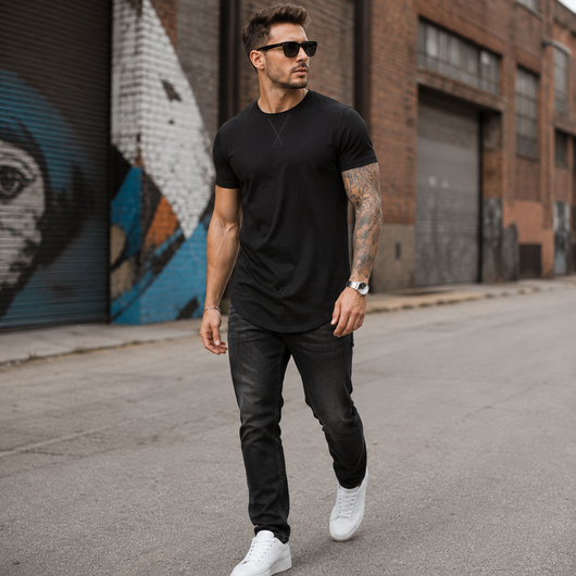 Men's Longline Crew Neck T-Shirt 3-Pack