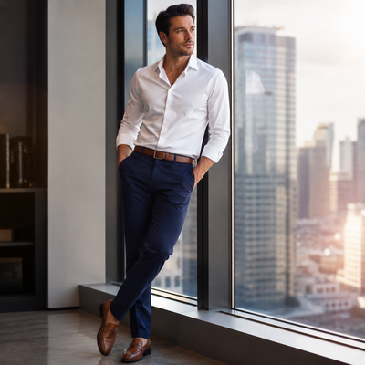 3-Pack Mens Flex Stretch Slim Fit Dress Pants