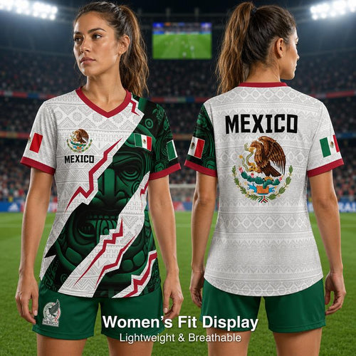 Mexico Aztec V-Neck Soccer Jersey