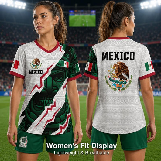 Mexico Aztec V-Neck Soccer Jersey