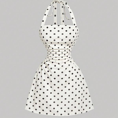 White Polka Dot