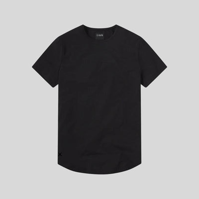 Curve Hem Fitted Crew Neck Tee