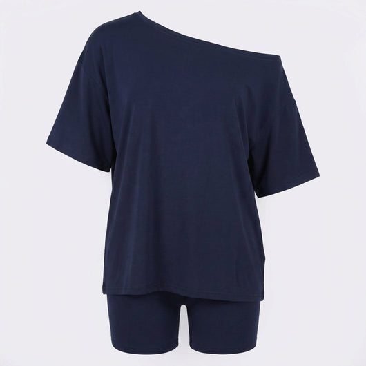 Women's 2-Piece Off-Shoulder Top & Shorts Lounge Set VIP