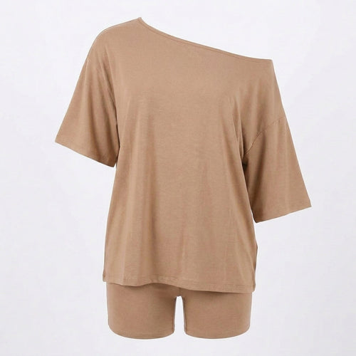 Women's 2-Piece Off-Shoulder Top & Shorts Lounge Set VIP