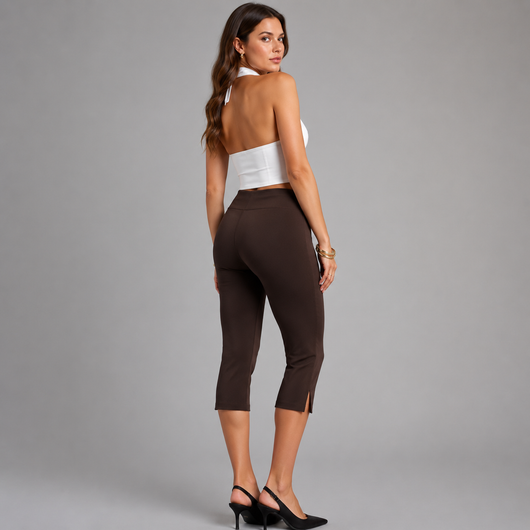 Forever On Trend High Rise Ponte Capri Pants