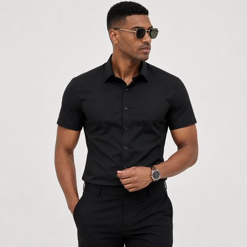 Men's Stretch Short Sleeve Dress Shirt