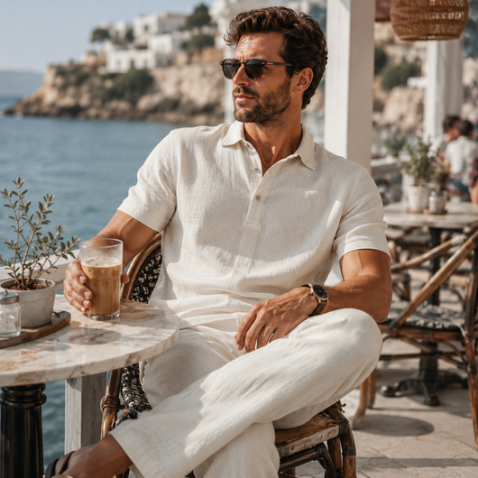 Men’s Linen Beach Two Piece Set