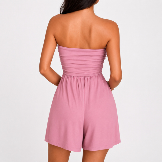 Women's Summer Strapless Tube Romper