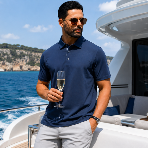 Classic Breathable Collared Men's Polo Shirts