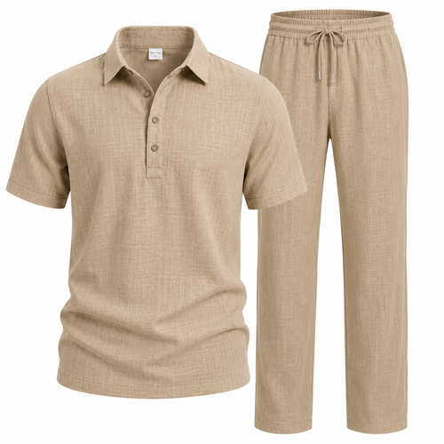 Men’s Linen Beach Two Piece Set