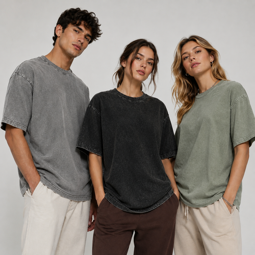 Unisex 3-Pack Acid Wash T-Shirts