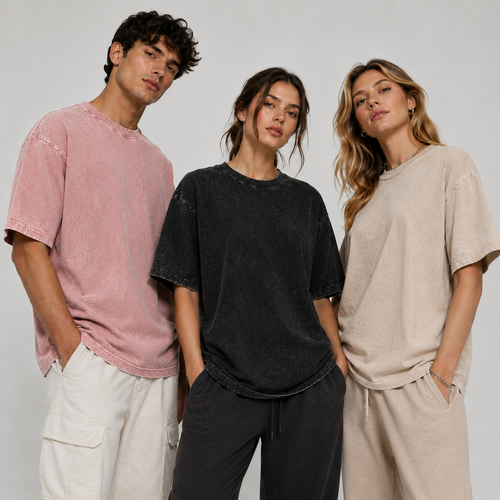 Unisex 3-Pack Acid Wash T-Shirts
