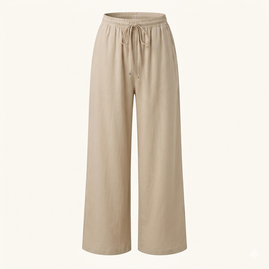 Women’s Palazzo Pants – Lightweight Wide Leg Summer Trousers with Pockets