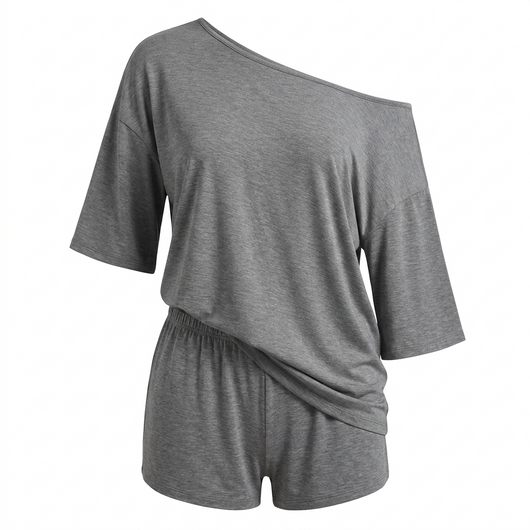 Women's 2-Piece Off-Shoulder Top & Shorts Lounge Set VIP